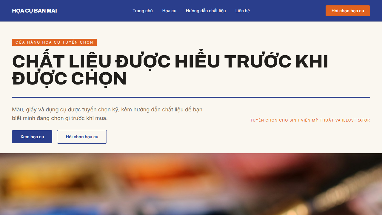Họa Cụ Ban Mai