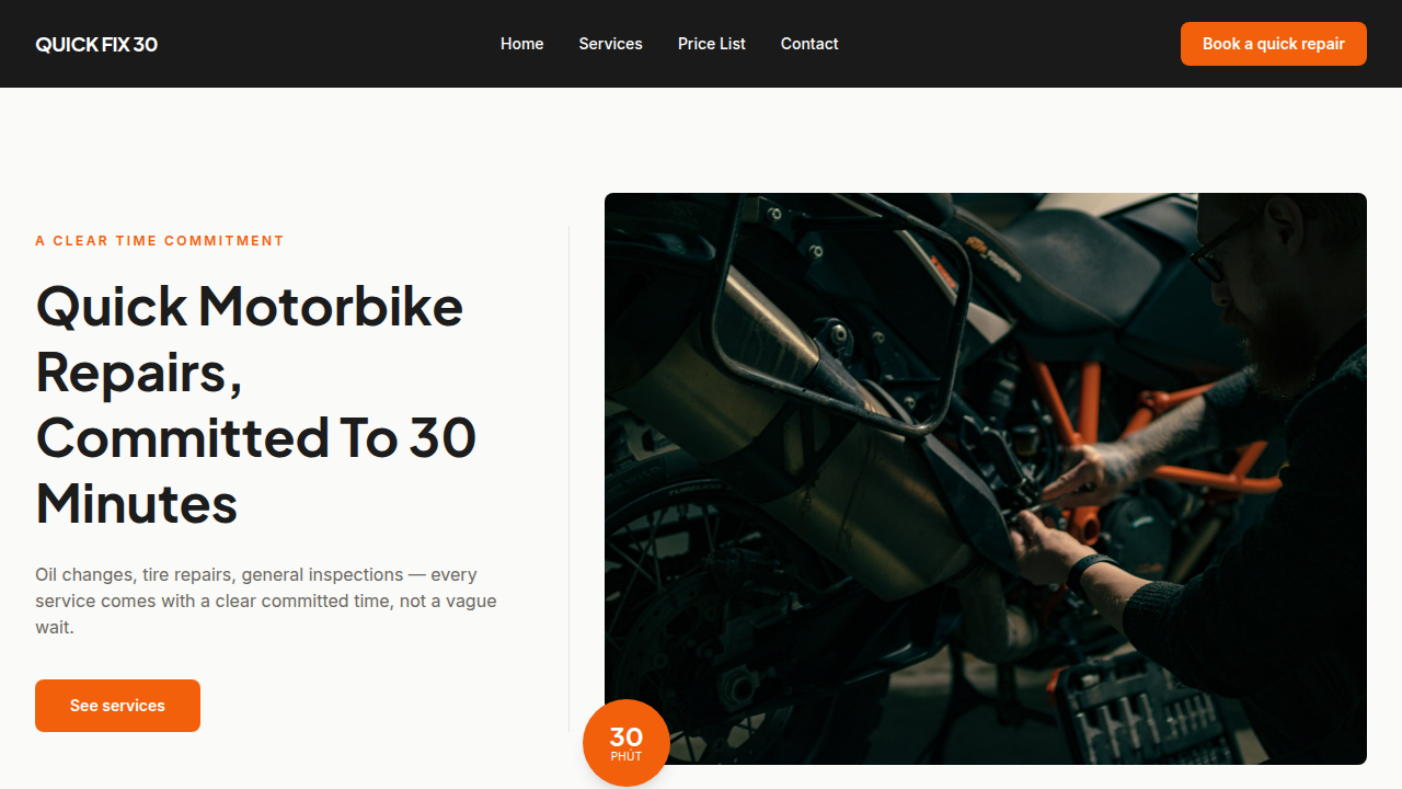 QUICK FIX 30 MOTO SERVICE