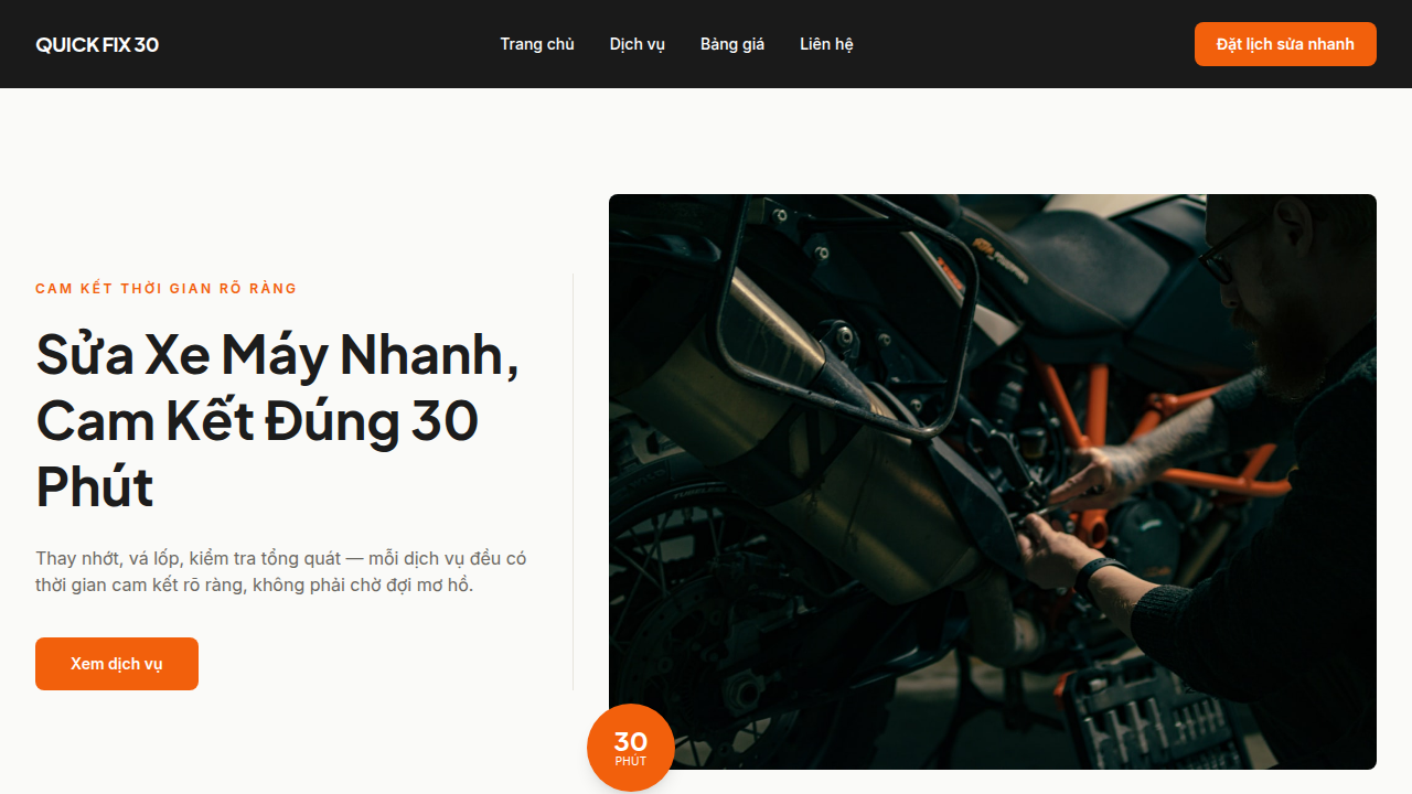 QUICK FIX 30 MOTO SERVICE