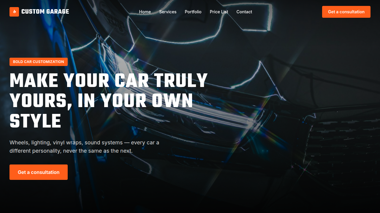 CUSTOM GARAGE MOD SHOP