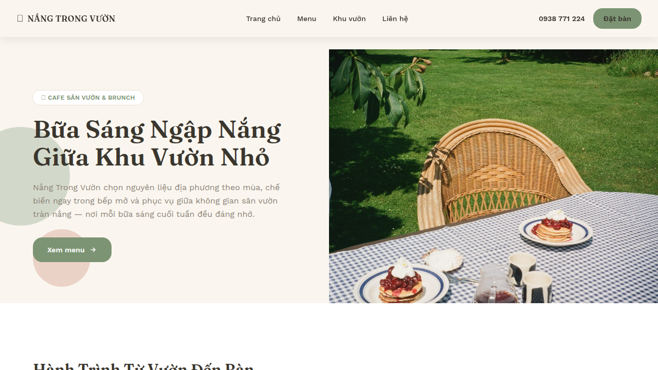 NẮNG TRONG VƯỜN