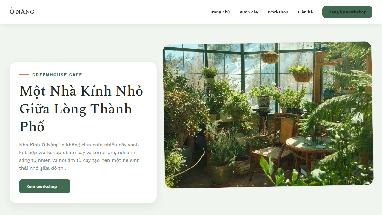 NHÀ KÍNH Ổ NẮNG