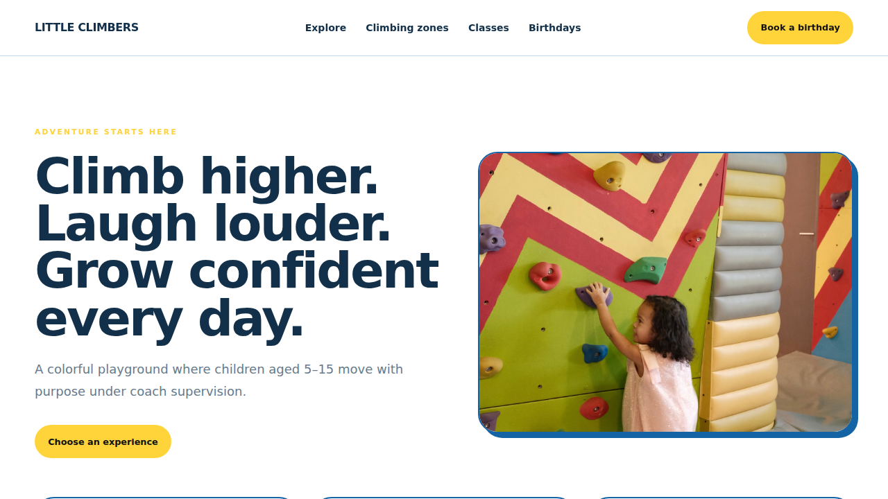 LITTLE CLIMBERS ADVENTURE