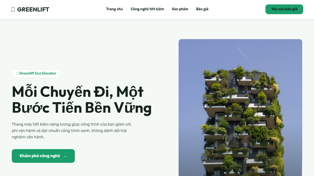 GREENLIFT ECO ELEVATOR