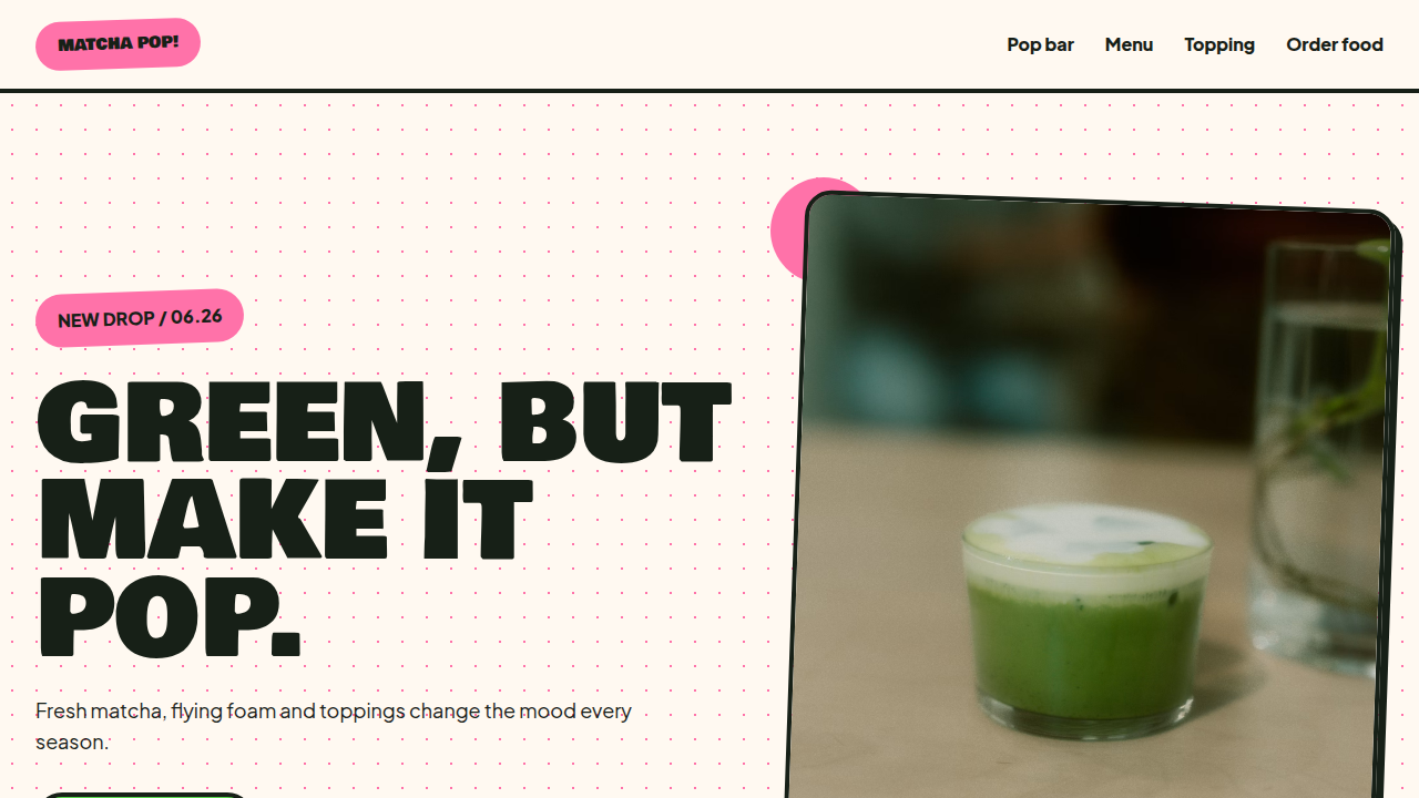 MATCHA POP BAR