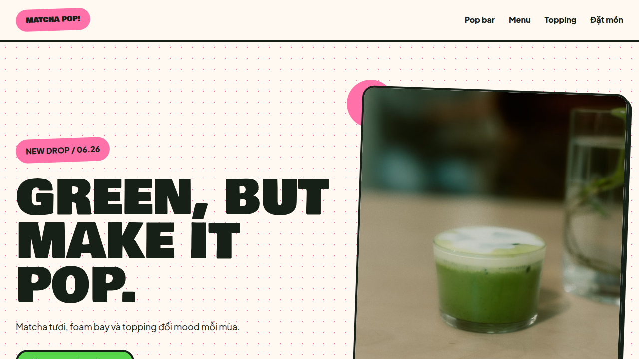 MATCHA POP BAR