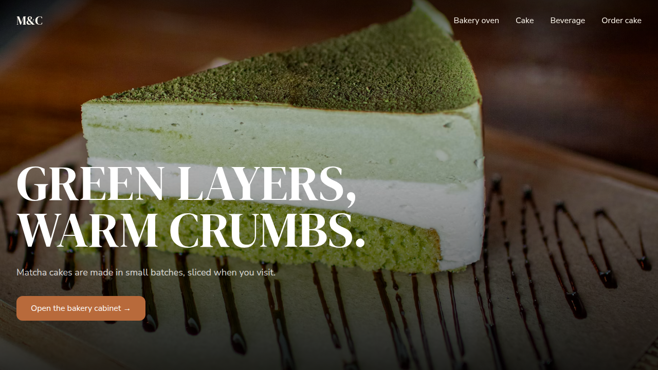 MATCHA & CRUMB BAKERY CAFE