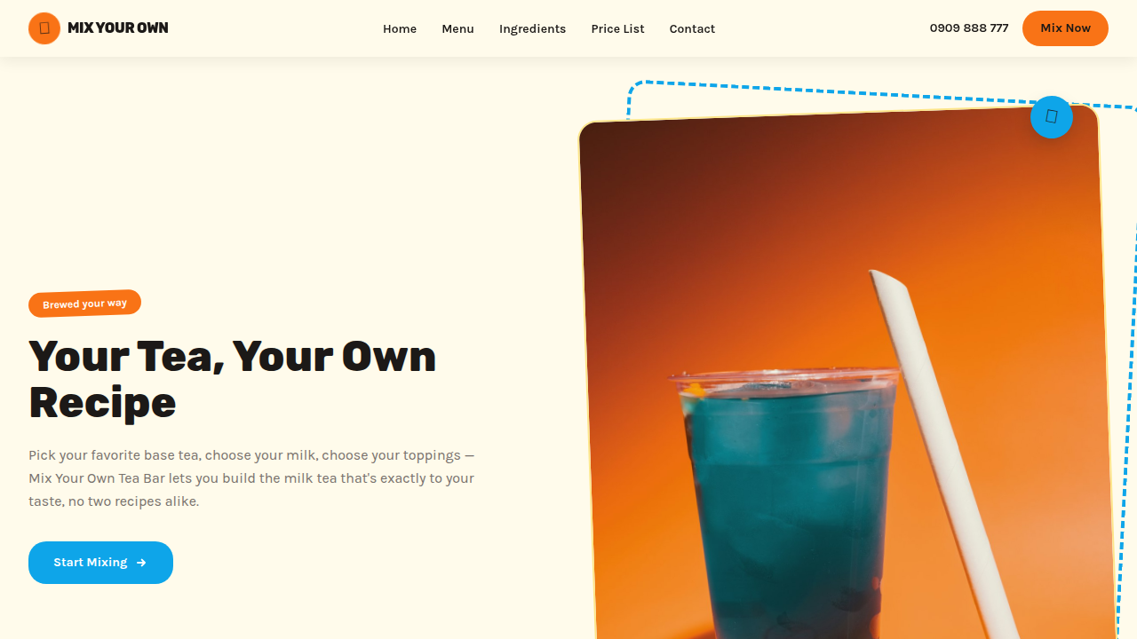 MIX YOUR OWN TEA BAR