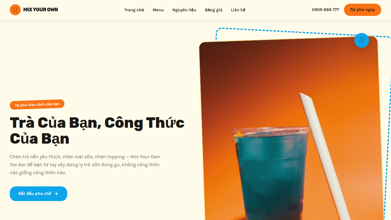 MIX YOUR OWN TEA BAR