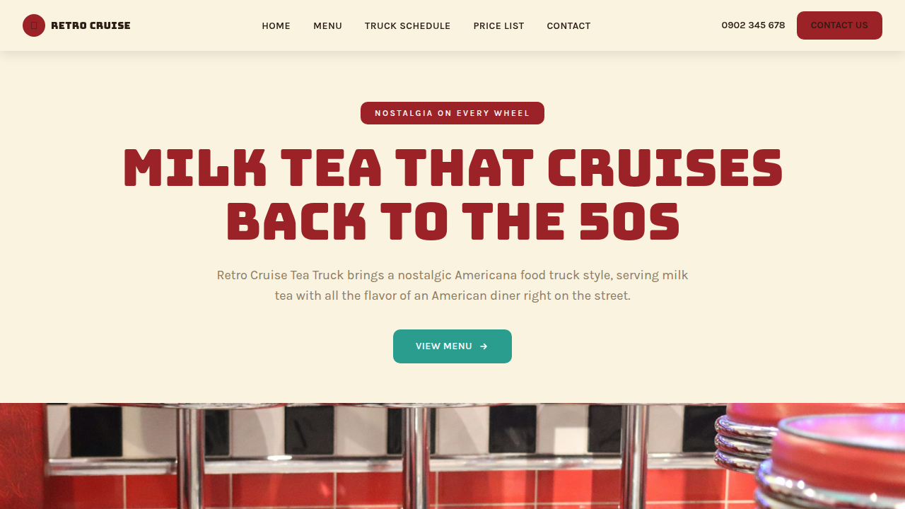 RETRO CRUISE TEA TRUCK
