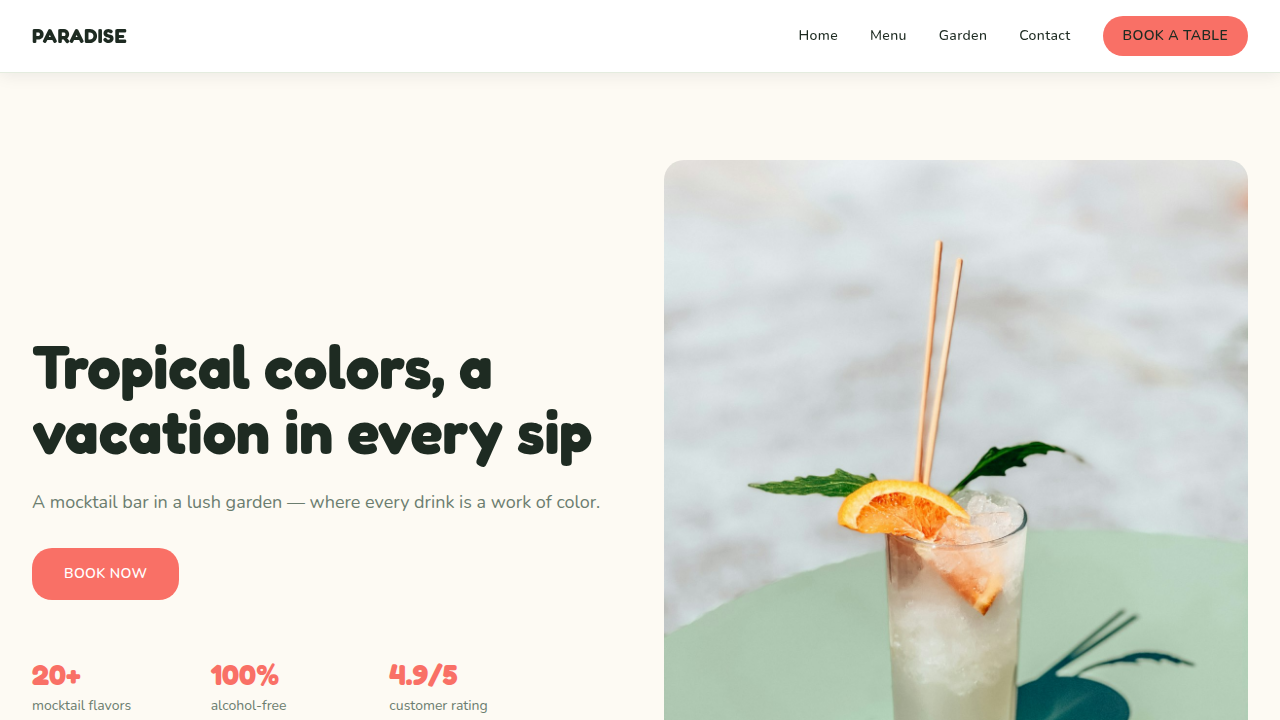 Paradise Mocktail Garden