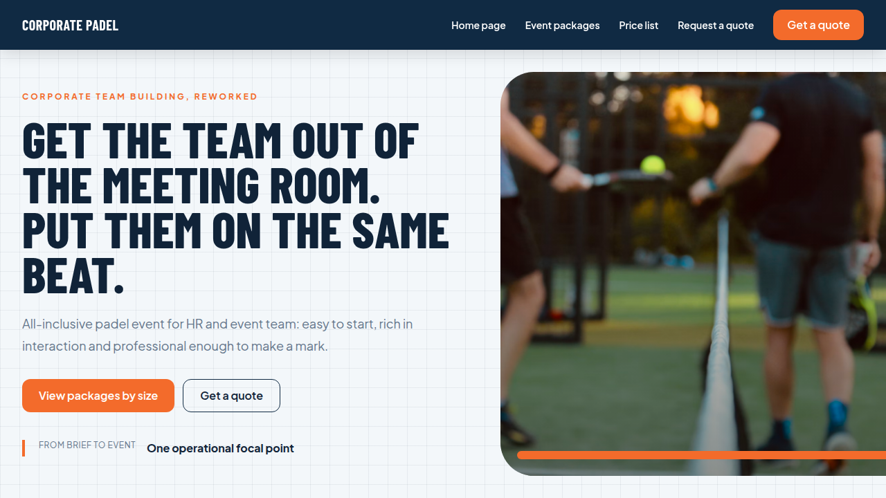 CORPORATE PADEL EVENTS