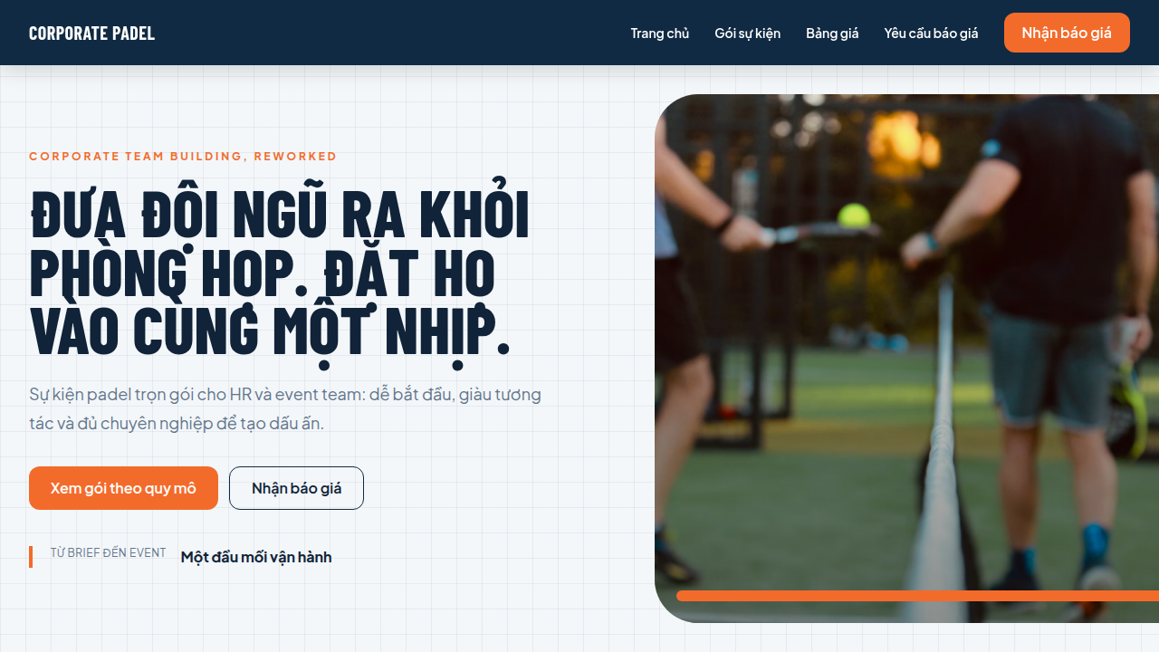 CORPORATE PADEL EVENTS