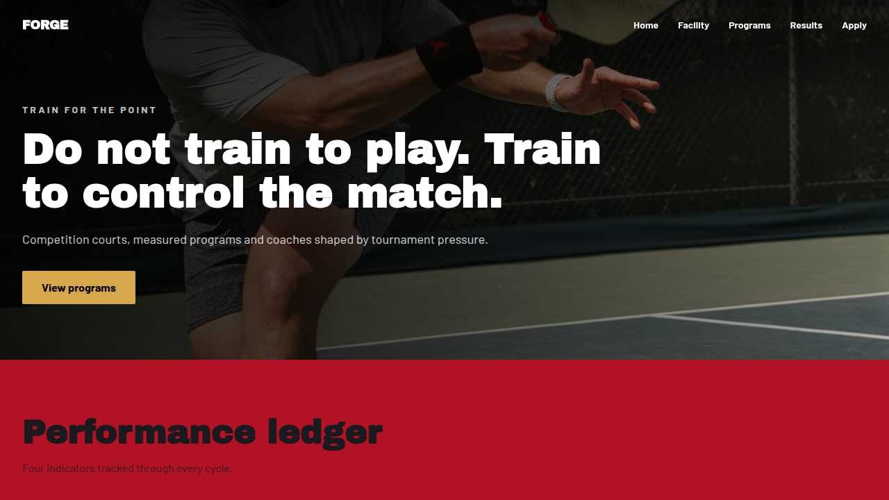 Forge Performance Center