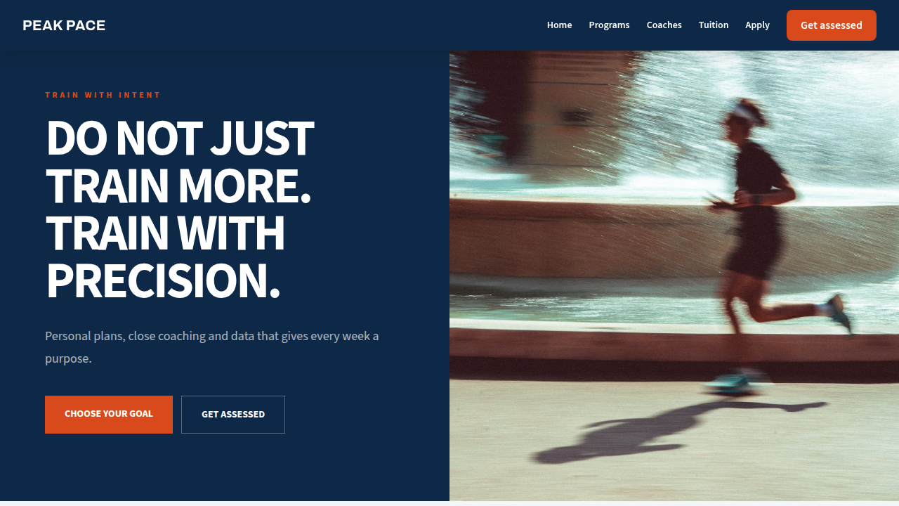 PEAK PACE MARATHON ACADEMY