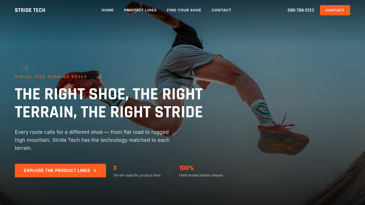 STRIDE TECH RUNNING SHOES